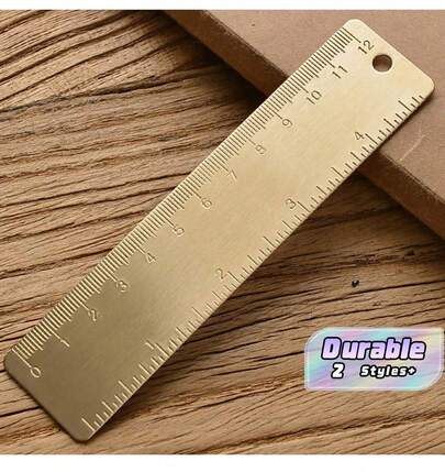 Öğrenciler İçin Vintage Pirinç Cetvel, Yaratıcı Metal Cetvel, Okul Gereçleri