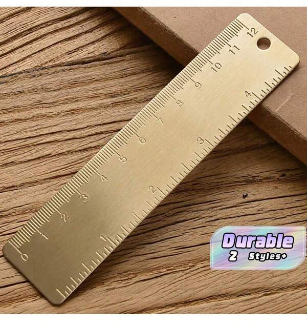 Öğrenciler İçin Vintage Pirinç Cetvel, Yaratıcı Metal Cetvel, Okul Gereçleri