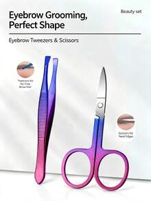 High-End Nail Clipper Set With Stunning Purple Gradient Design, Pedicure Tools For Household Use - Multicolor - View 6