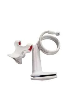 1 Piece Universal 360 Degree Rotating Gooseneck Phone Holder Dual Clamp Spiral Base For Car Bed Desk Live Streaming Hands Free Viewing Gaming Video Call - White - View 9