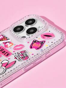 Mean Girls | SHEIN Bad Girl With Drill Shining Mobile Phone Case Anti-Drop Protective IPhone13-17 Mobile Phone Case - Multicolor - View 4
