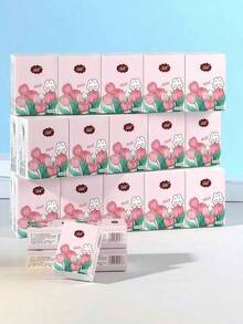 40Packs Mini Travel Size Soft Paper Facial Tissues, Portable Pocket Napkins For Students, Travel, Office, And Everyday Use. - Color - View 6