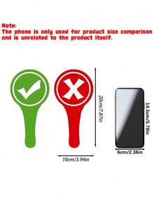 2 Classroom Feedback Handheld Panels, Double-Sided Pvc Material, Positive And Negative/Up/Down/On/Stop/Yes/No Answer Indicators - Teaching Tools For Student Participation And Feedback (1 Design, One Side Red, One Side Green) - multicolor - View 3