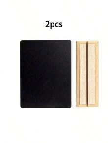 1/2 buah Papan Tulis Mini dengan Penyangga, Tempat Kartu Nama, Papan Tulis Kecil, Cocok untuk Dekorasi Meja, Pernikahan, Pesta Ulang Tahun, Nomor Meja, Papan Pesan, dan Dekorasi Acara, Tanda Bar Terbuka (Dengan Penyangga) (8,46*5,91 Inci) - Hitam - View 12