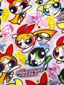 THE POWERPUFF GIRLS X SHEIN 小女警可折疊托特包，布料柔軟輕盈，尺寸小巧，折疊後易於收納，容量充足 - 枚紅 - 查看 2