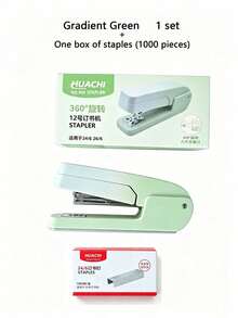 360° Rotating Stapler, Operated Manually, Easy To Use, Suitable For Students And Offices. It Can Hold 20 Sheets Of Paper At A Time. Compatible With 24/6 And 26/6 Staples, Can Staple At The Center Seam, And Can Bind 20 Sheets Of Paper - Multicolor - View 19