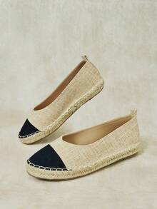 Styleloop Ladies, Straw Rope, Flat Shoes. Fall Shoes - Brown - View 3