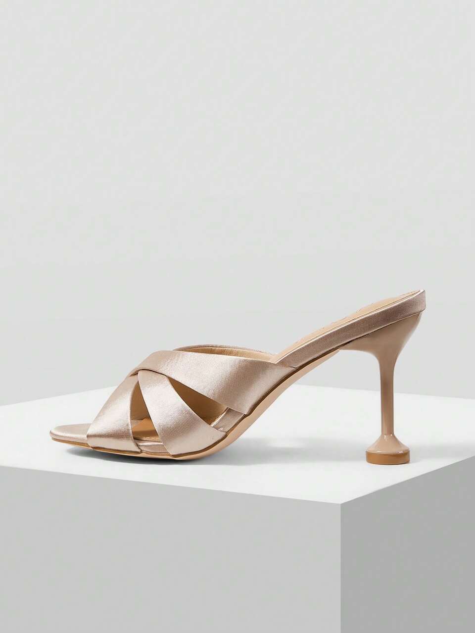 MOTF WOMEN'S NEW FASHION CROSS-TOE ROUND TOE SEXY STILETTO SANDALS, BEAUTIFUL TEMPERAMENT VERSATILE ELEGANT SIMPLE COMFORTABLE HIGH-END SLIPPERS