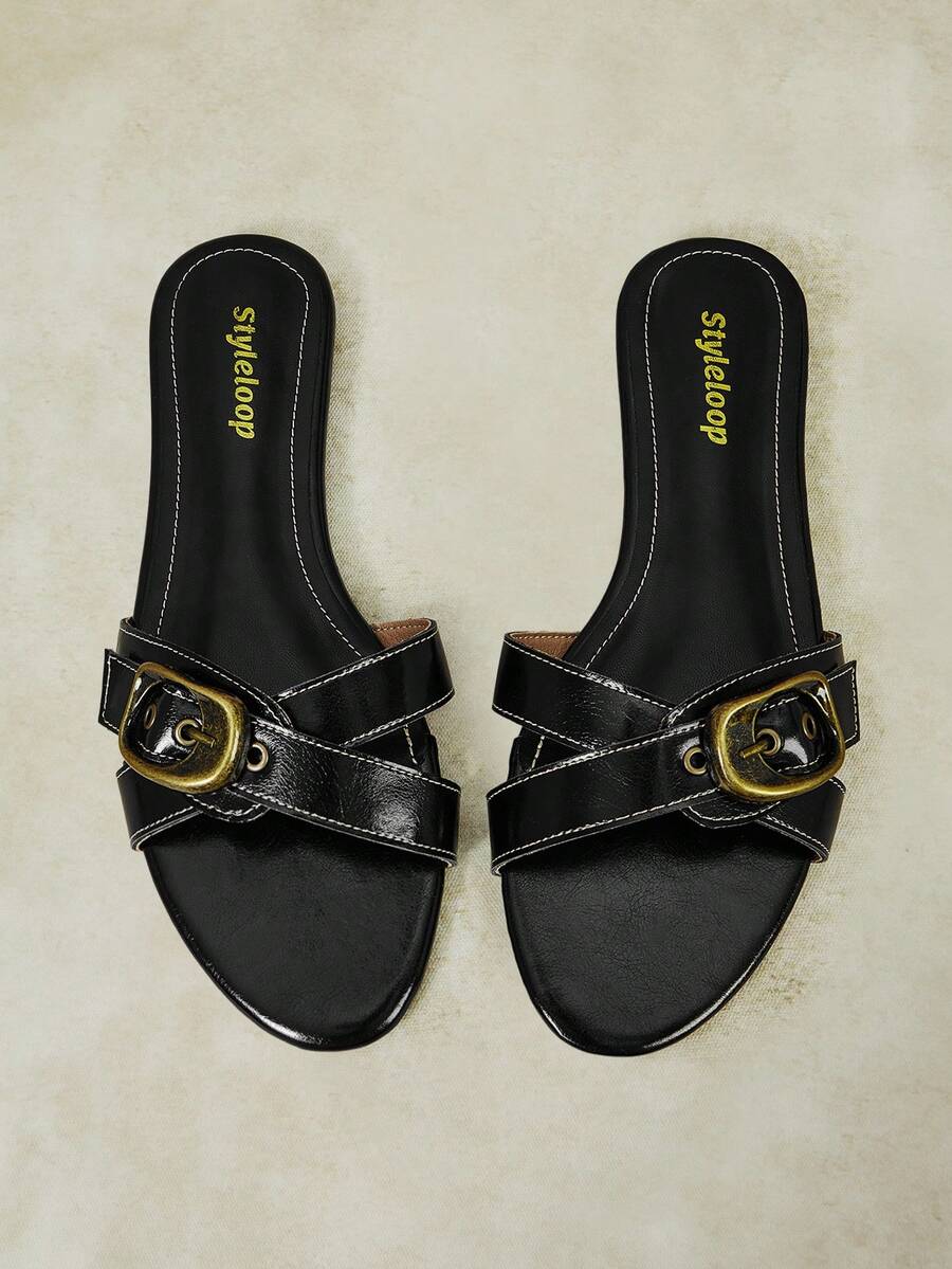 Styleloop Ladies Slippers, Holiday Style, Fresh, Casual And Comfortable Beach Sandals - Black 7 - View 1