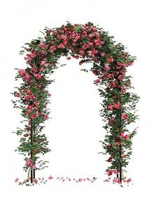 Metal Garden Plant Climbing Flower Arch Frame Decoration Pergola For Flower And Plant With Green Vine - Black - View 6