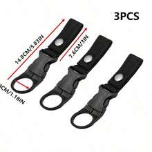 1/3pcs Molle Webbing Backpack Buckle Attach Quickdraw Water Bottle Hanger Holder Outdoor Camping Hiking Climbing Accessories 1pc - Black - View 10