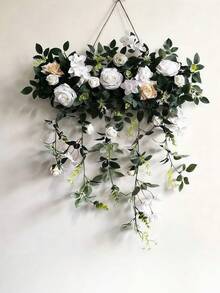 Faux Wall Hanging Wedding Flowers, Floral Decor For Arch Window Chair Back, Outdoor Rattan Car & Banquet Party Decoration - Multicolor - View 11
