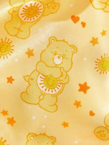 SHEIN X Care Bears 女款連體髮帽與頭巾帽 - 黃色 - 查看 5