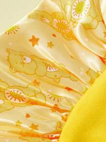 SHEIN X Care Bears 女款連體髮帽與頭巾帽 - 黃色 - 查看 8