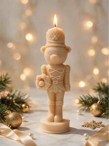 Christmas Bear Hold Gift Candle Mold Christmas Winter Penguin Soy Wax Silicone Mold Bear Nutcracker Soap Resin Plaster Gypsum Concrete Silicone Mould - various - View 8