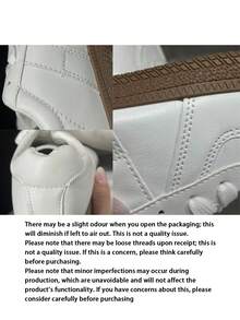 White Women'S Sports Shoes, Thick Platform Unit Shoes, Leather Upper Student Shoes With Anti-Slip And Height Increase - White - View 8