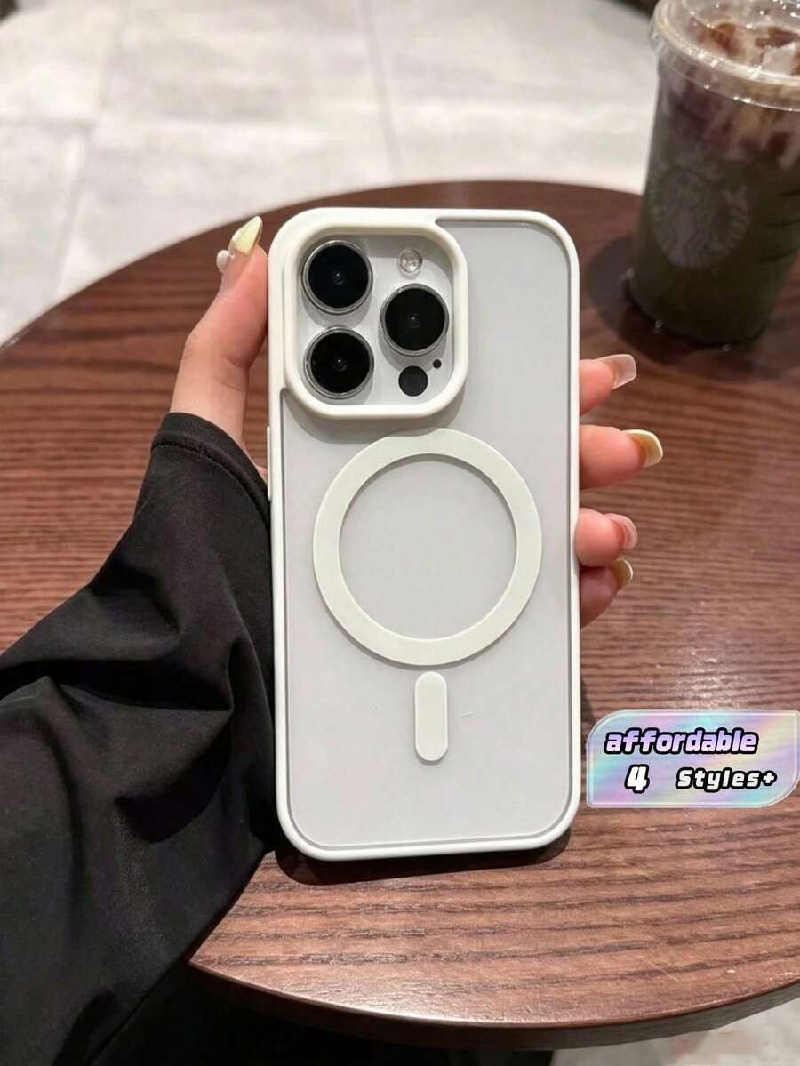 Luxurious Acrylic Transparent Phone Case, Ultra-Thin Hard Anti-Drop Back Cover, Professional Business Model - White - View 1