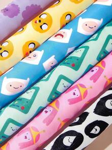 ADVENTURE TIME X SHEIN 6件組卡通印花免加熱捲髮工具套組 - 彩色 - 查看 5