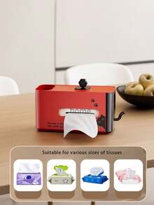 Wall‑Mounted No‑Drill Tissue Box Hanging Paper Holder For Bathroom Sink And Kitchen Cabinet Lightweight Sturdy Structure Easy Installation Fits Standard Tissues Practical Home Storage Organizer For Dorm Apartment Household - Multicolor - View 6