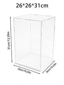 Zazumi 1pc White Base High-Definition Collectible Display Box, Assembled Transparent Acrylic Box, Alternative To Glass Box, Used For Displaying Figurines, Dolls, Ornaments, Home Storage & Organization, Gift Box - Multicolor - View 9