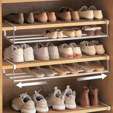 Shoe Rack - Home Use - Extendable Shoe Cabinet - Layered Divider - Shoe Holder - Hanging Basket - Easy Installation - Storage Rack - Shoe Organizer. - Multicolor - View 5