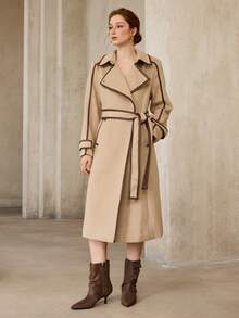 MOTF POINTED TOE SIDE ZIPPER MID-CALF BOOTS FOR CHRISTMAS SPRING SHOES - shallow khaki - View 3