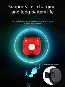 Teckwe 1 buah Lampu Gantung LED Isi Ulang USB untuk Hewan Peliharaan, Lampu Pengaman Mini Berkedip untuk Kalung Malam Hari, Cocok untuk Anjing Kecil, Berjalan di Luar Ruangan, Latihan, Perlengkapan Hewan Peliharaan Sehari-hari, Kapasitas 150mAh - MultiWarna - View 5