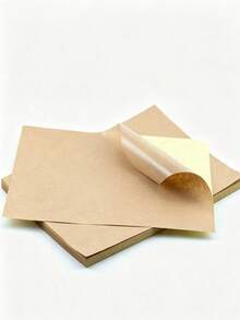 50pcs/100pcs A4 Glossy Self-Adhesive Label Paper 210*297mm, Inkjet Printable Sticker Paper - A4 light-colored kraft paper - View 4