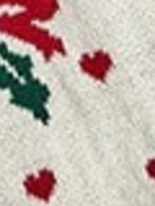 PETSIN 1pc Apricot Knitted Turtleneck Sweater With Cute Christmas Candy Cane & Heart Pattern, For Cats & Dogs - Multicolor - View 11