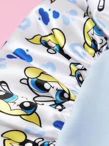 THE POWERPUFF GIRLS X SHEIN 女款連體髮帽頭巾帽 - 白色 - 查看 8