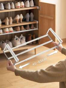 Shoe Rack - Home Use - Extendable Shoe Cabinet - Layered Divider - Shoe Holder - Hanging Basket - Easy Installation - Storage Rack - Shoe Organizer. - Multicolor - View 2