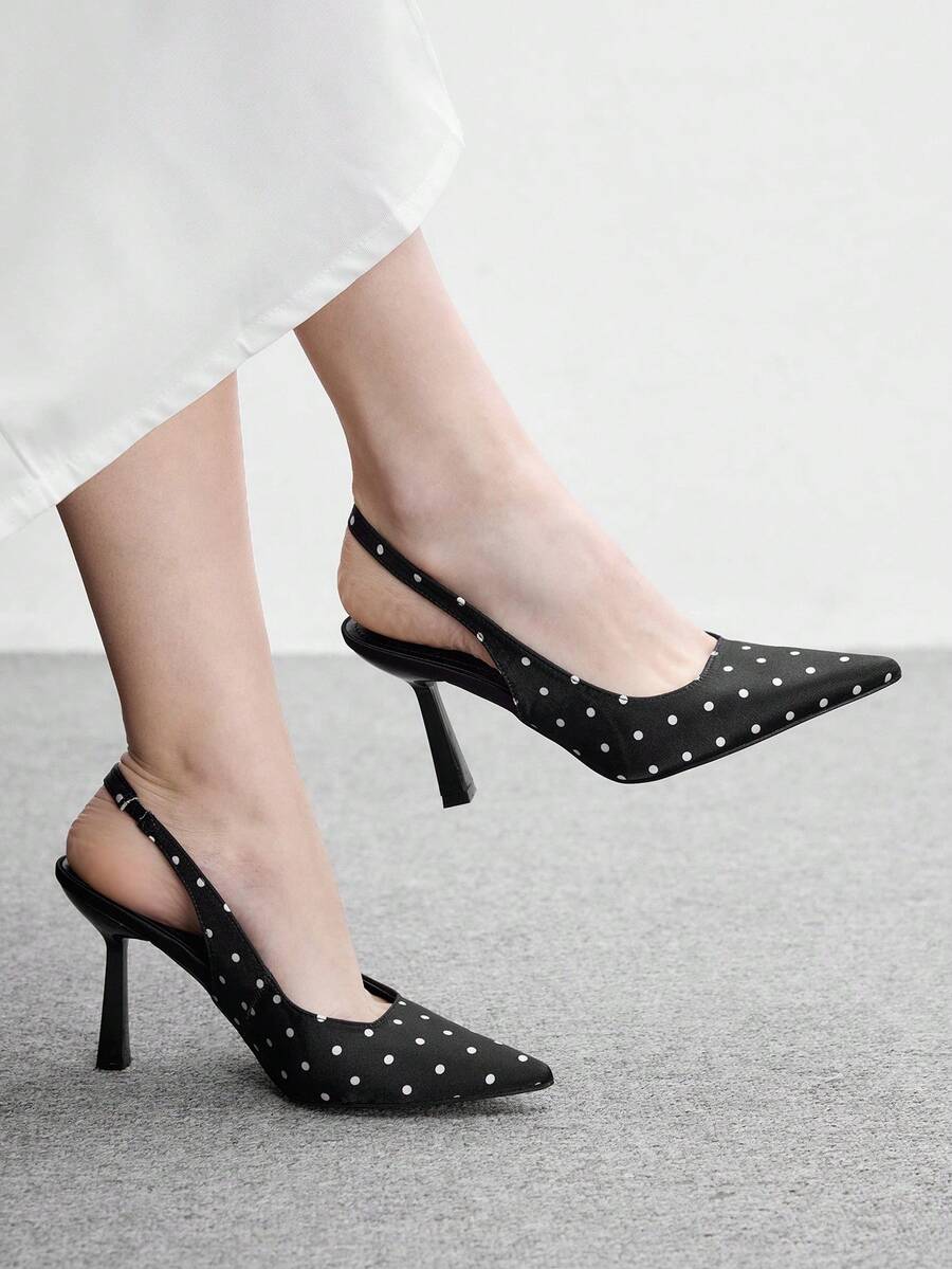 CUCCOO BIZCHIC Women's Pointed Toe Fashion High Heel Pumps Spring Shoes Spring Break Easter For Christmas Spring Shoes - Black/White - View 1