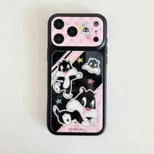 ShellaStory LOONEY TUNES X SHEIN 時尚高端印花圖案手機保護殼，完美兼容 ，可愛時尚且精緻 - 彩色 - 查看 8