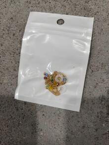 Protective Color Rhinestone Fashion Anti Drop Ear Chain One Sets For Bluetooth Wireless Earphones Compatible With Apple Simple Pearl Travel Essential - Gold - View 7