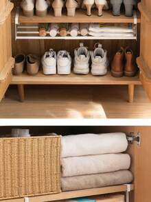 Shoe Rack - Home Use - Extendable Shoe Cabinet - Layered Divider - Shoe Holder - Hanging Basket - Easy Installation - Storage Rack - Shoe Organizer. - Multicolor - View 3