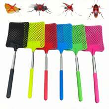 4pcs Set Extendable Stainless Steel Rod Indoor Fly Swatter, Fruit Fly Catcher, Mosquito Catcher, Indoor Insect Killer, Summer Essential (Random Color) Gardening Supplies, Summer, Kitchen Accessories, Gardening, Kitchen, Must Have - Multicolor - View 3