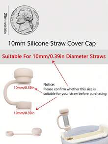 6pcs/2pcs Straw Covers Cap Reusable Silicone Straw Toppers Compatible With Stanley Cup Spill Leak Stopper Splash Dust Proof Straws Cover Back To School - Multicolor - View 3