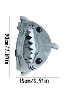 PETSIN 1pc Soft, Plush, Fun Shark-Shaped Pet Headgear, Suitable For Dogs And Cats. Adjustable, An Adorable Accessory, Perfect For Everyday Wear, Photoshoots, Parties, And Holiday Pet Props. - Multicolor - View 5