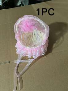 Elegant Lace Fabric Wedding Flower Basket, Perfect For Bridesmaids To Hold, Suitable For Decorating Western-Style Weddings - Multicolor - View 7