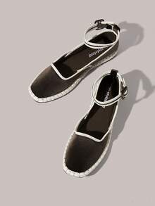 Styleloop Ladies Brown Vintage Velvet Strap Flat Shoes Fall Shoes - Coffee - View 3