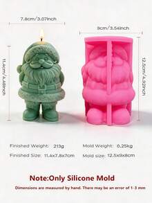 Christmas Santa Claus Candle Mold Father Christmas Silicone Mold Kriss Kringle DIY Form Concrete Resin Casting Mold Home Decor - various - View 11
