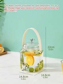 Rack, Lemon Fruit Tea Bucket, Juice Jar, Wine Bottle, Large Capacity, Suitable For Parties, Halloween, Christmas,The Water Pitcher And Base Are Sold Separately, Not As A Set. Please Make Your Selection Carefully Before Placing Your Order!!! - Transparent - View 6