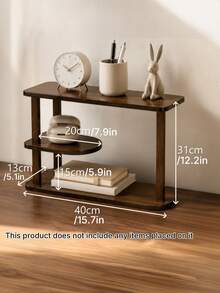 Cup Rack/Storage Rack, Multi-Tiered For Cups, Dining Side Cabinet, Desktop/Tabletop Organizer, Tea Cup/Coffee Cup Organizer. - Walnut - View 4