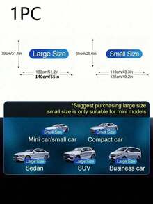 1Piece Car Sun Shade Umbrella With Leather Storage Pouch Portable Windshield Sunshade Block UV Rays Heat Insulation Outdoor Summer Vehicle Accessory High Quality Trending Now - Multicolor - View 2
