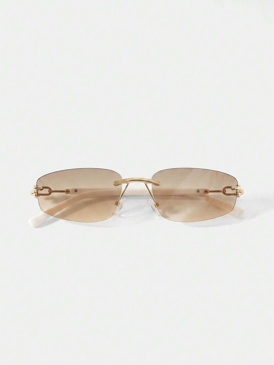 MOTF FRAMELESS GRADIENT BROWN LENSES SUNGLASSES, UV-PROOF DAILY SUNSHADES, SIMPLE ANTI-UV VERSATILE MODELS