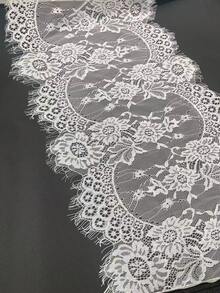 White Lace Table Runner, Vintage Wedding Party Decor, Boho Style Tablecloth - A - View 3