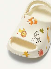 Cozy Pixies Summer Cute & Funny Forest Animal Design Breathable, Comfortable, Anti-Skid, And Wear-Resistant Two-Purpose Baby Sandals Or Slippers - White - View 4