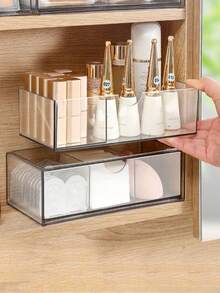 Transparent Acrylic Cosmetic Drawer-Style Storage Box - Space-Saving Stand - Suitable For Bathroom Countertops, Ideal For Organizing Skincare And Small Toiletries. A Great Choice For Daily Use In Homes, Dormitories, Or Apartments. - View 9