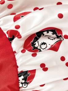 Betty Boop x SHEIN 女款連體髮帽頭巾帽 - 彩色 - 查看 8