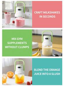 Teckwe 1‑Pack Portable Electric Blender Cup, Large‑Capacity 12‑Blade Wireless Multifunctional Mixer, Battery LED Display, Ice Crushing, Perfect For Home, Outdoor & Parties - 0.5L-1L - View 11